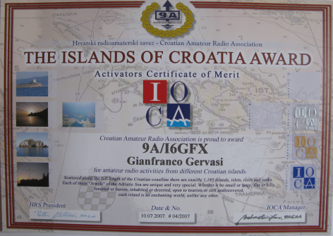 Diploma delle Isole Croate
